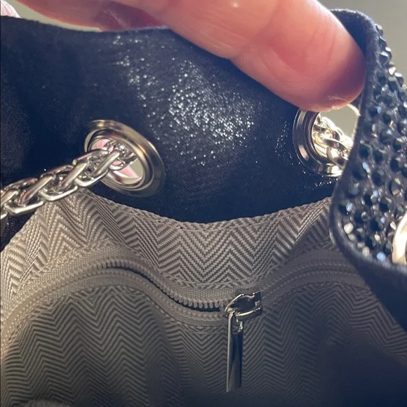 Elegant Black Beaded Women's Bag - Picture 8 of 10